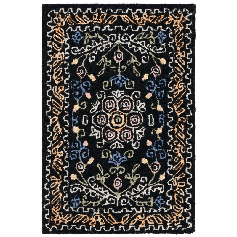 Ashly Hand Tufted Wool And Cotton With Latex Oriental Rug, Rectangle 2' x 3'