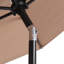 Parasol de marché de 7,5 pi avec bouton-poussoir, relevage à manivelle et évent pour terrasse de jardin-129514891