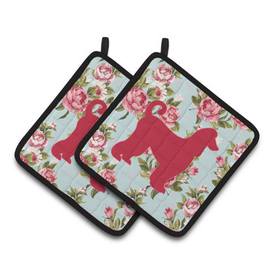 Cuisinier poignée d’élégance roses de l’east urban home afghan hound shabby