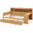 Wooden Daybed With Storage Shelves, Multi-Functional Bed With Two Storage Drawers And Study Desk-104039061