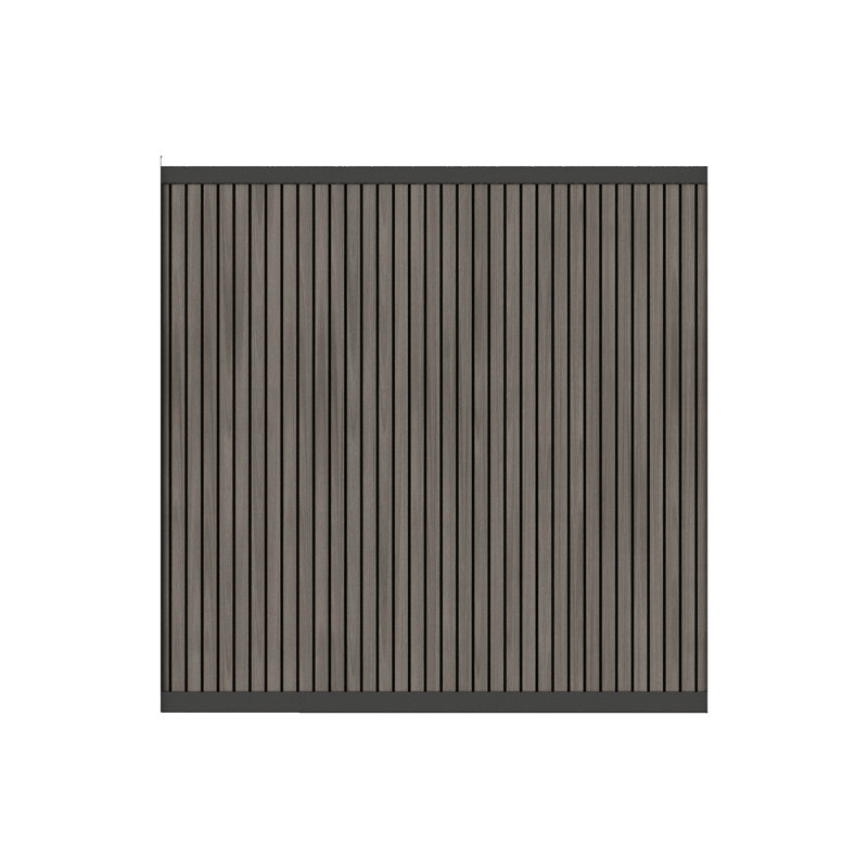 Ensemble de panneau de clôture vertical de style européen argenté gris argenté UltraEasy 6 pi x 6 pi avec cadre noir