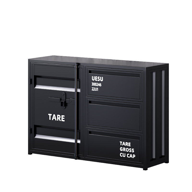 Buffet en acier, Noir