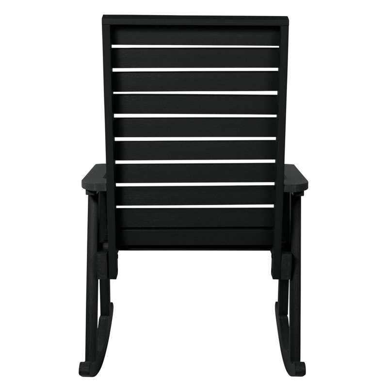 Chaise berçante en plastique Midwest, Noir