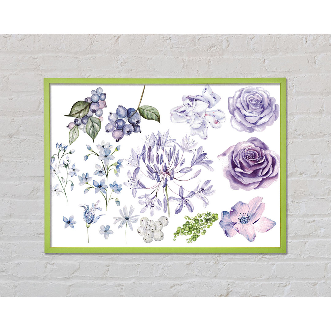 Eydie The Lilac Flower Collection - Einzelne Bilderrahmen Kunstdrucke