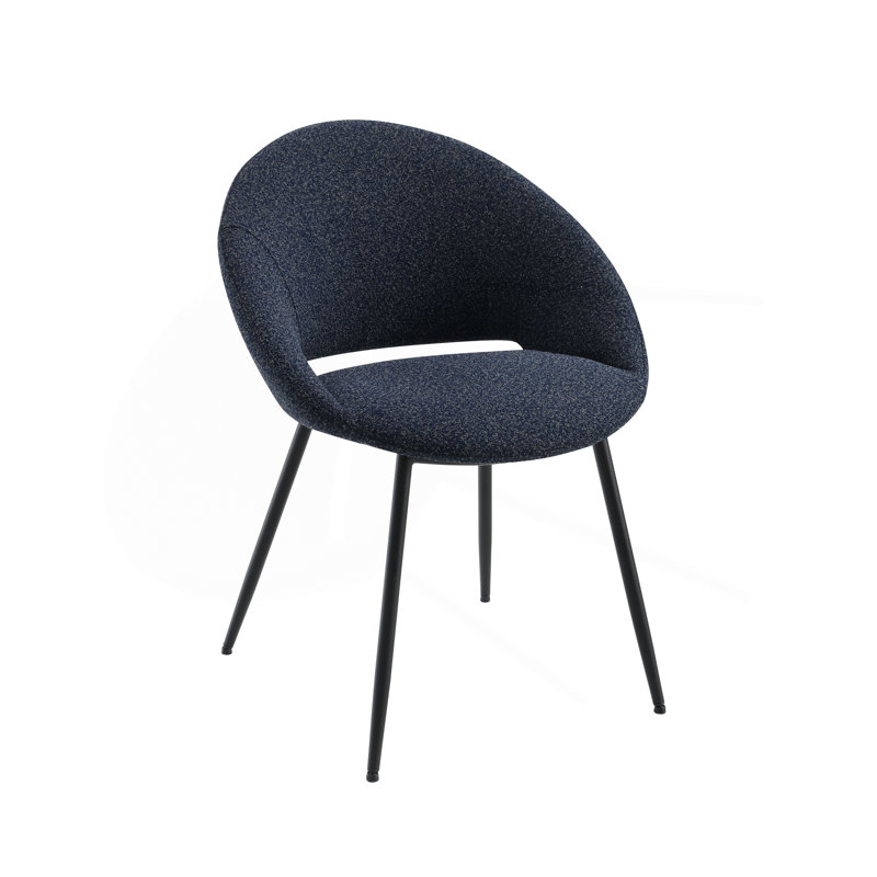 Ensemble de 2 chaises d'appoint Klaus Black Boucle & Black Finish