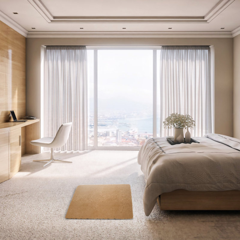 Tapis de chambre Fluffy, Café