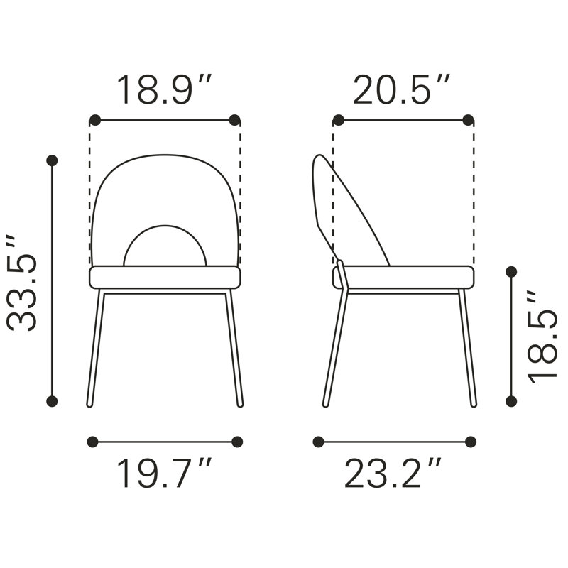 Ensemble de 2 chaises de salle à manger Sanylah, Floral blanc