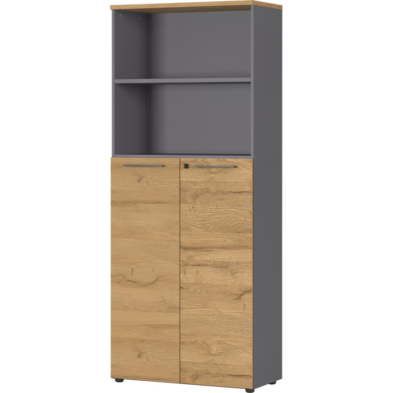 Miabella 2 -Door 3 -Shelf, Graphite/Oak
