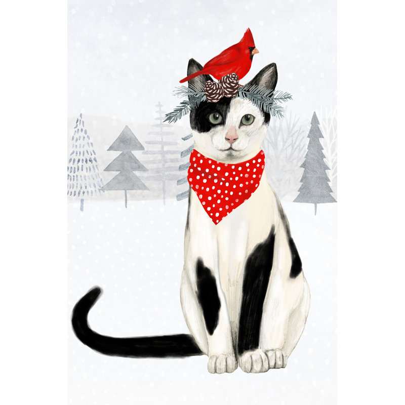 Christmas Cats And Dogs VI by Victoria Borges - Wrapped Canvas Painting, 46cm H x 30cm W