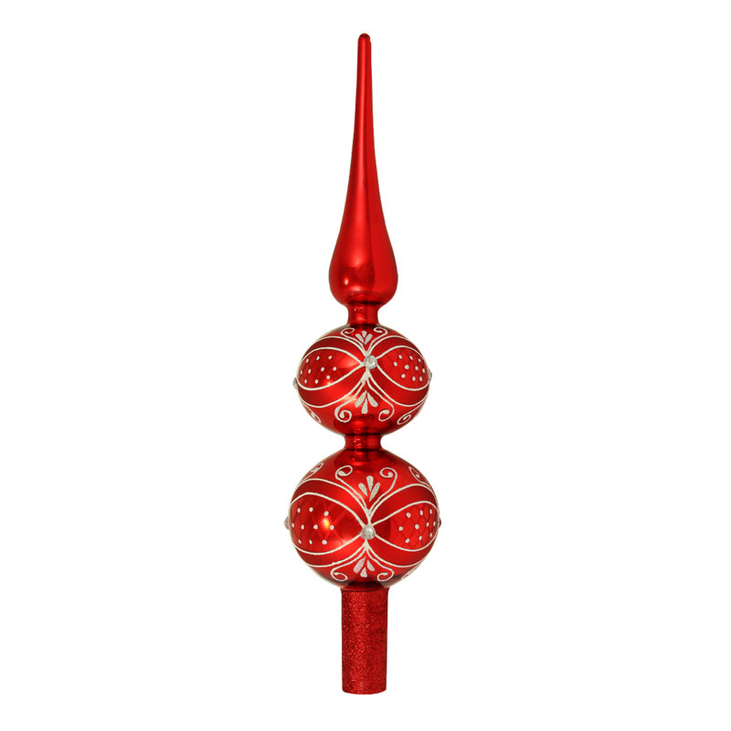 Décoration pour sommet de sapin de Noël chic et brillant 13 po