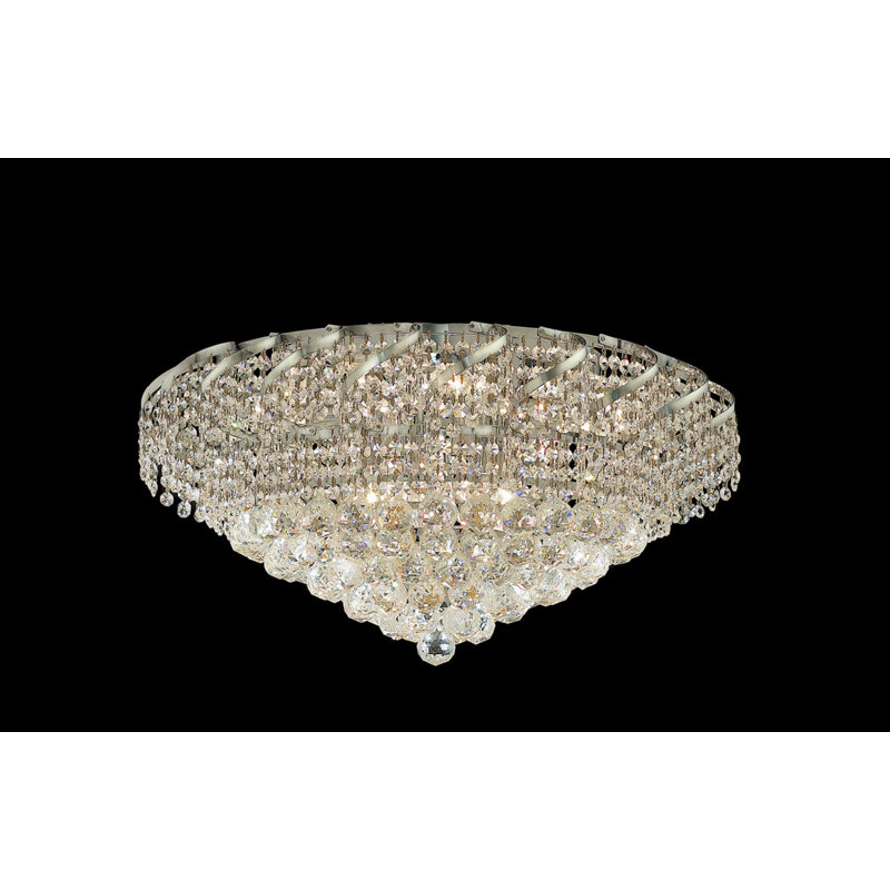 Zofia 12 - Light Dimmable Geometric Chandelier, Chrome