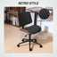 Bureau pivotant en polyuréthane noir avec structure en métal et conception réglable, 8,1 po x 6,8 po x 13,9 po