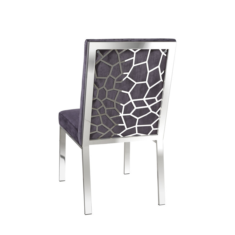 Chaise d'appoint rembourrée en velours Ruby-Marie