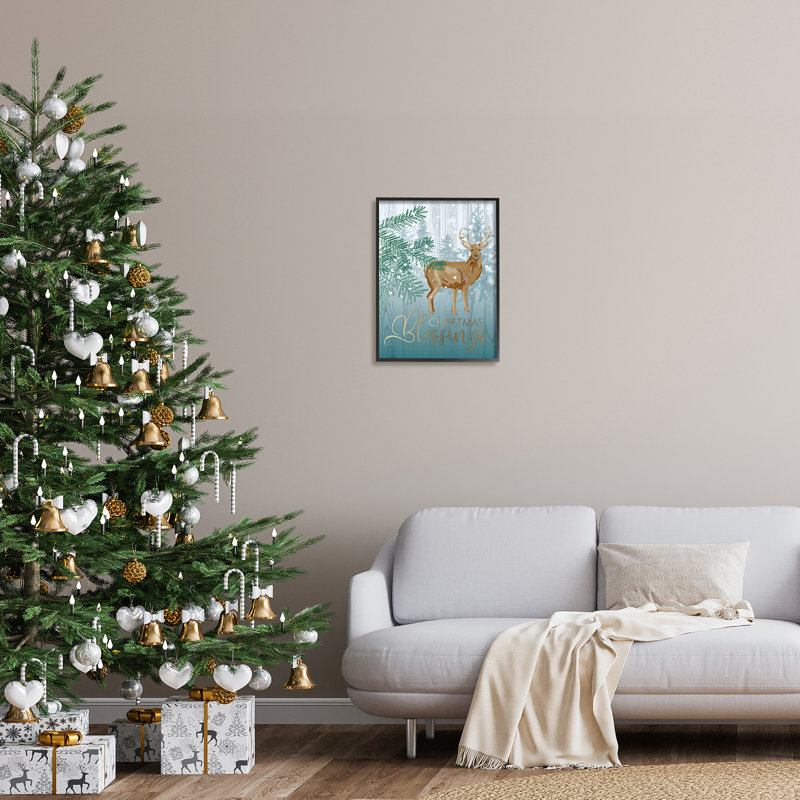 Christmas Blessings, H 20 po x l 16 po x P 1,5 po, Giclée encadrée noir minuit