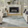 George Oliver Jeffs Machine Washable Blue Mid-Century Modern Indoor Rug