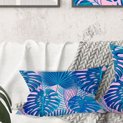 Retro Floral Pattern X - Mid-Century ModernPrinted Throw Pillow