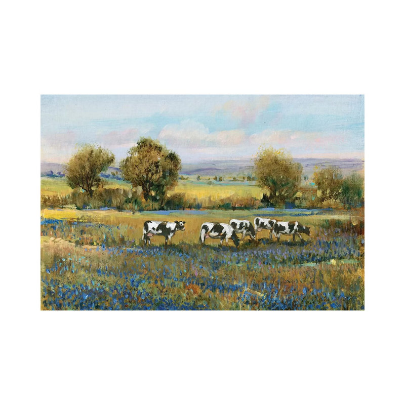 Field Of Cattle I by Tim OToole - Wrapped Canvas Painting, 101.6 cm H x 66.04 cm W x 1.91 cm D