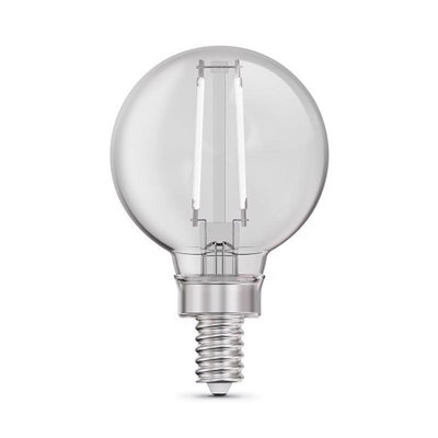 Feit White G16.5 E12 (Candelabra) Filament LED Bulb Daylight 60 Watt Equivalence 2 pk