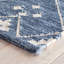 Tapis indigo / argenté tissé à la main Kota-48138632-130769702