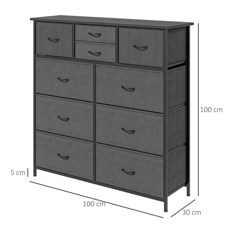 Nedrud 100cm W 10 - Drawer Chest of Drawers