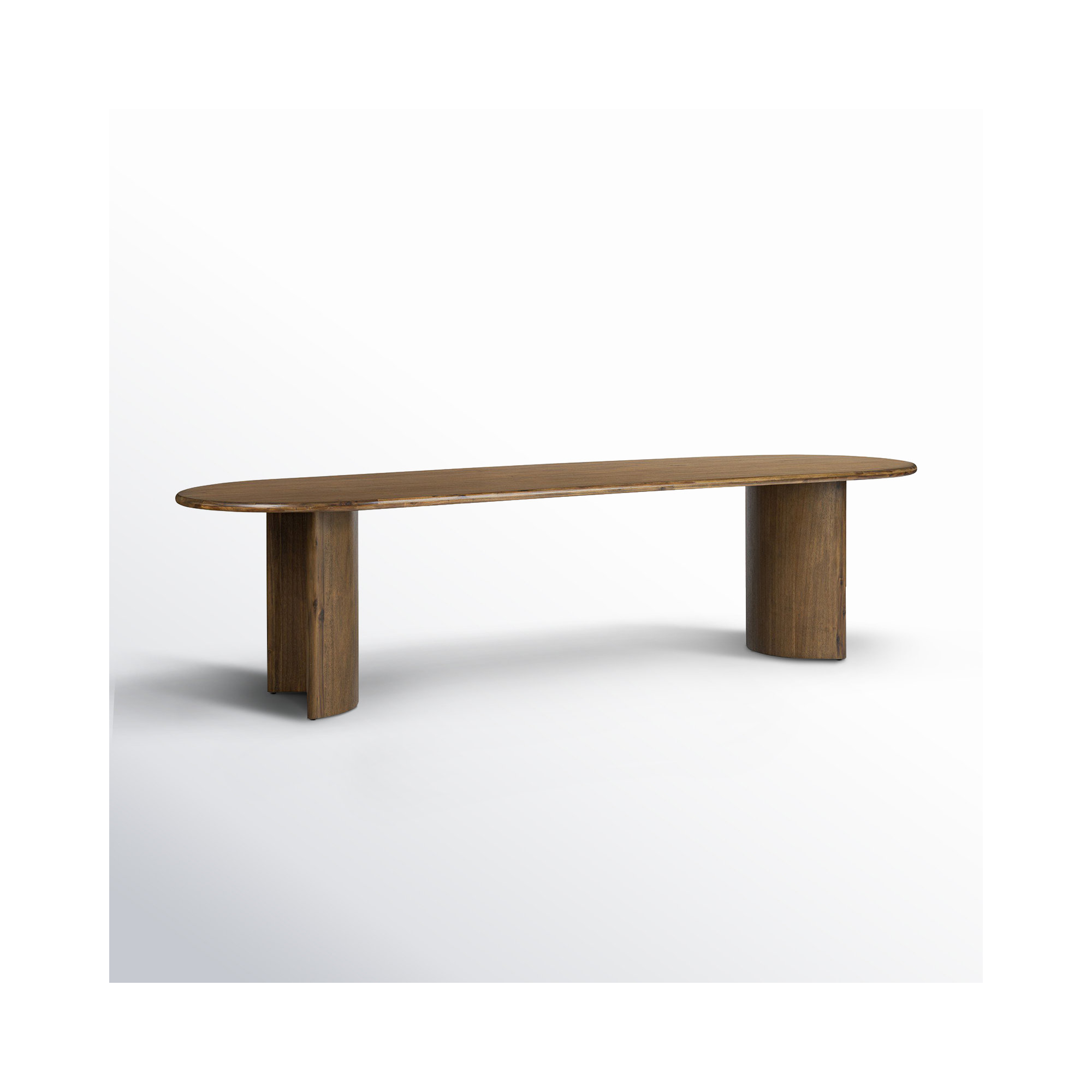 Haiden 94'' Double Pedestal Dining Table, Sandy Acacia, 30" H x 118" W x 42" D