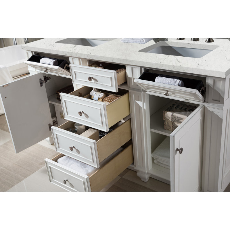 Bristol 60'' W Double Vanity, Eternal Jasmine Pearl, Bright White