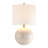 White Ceramic Table Lamp With Drum Shade