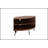 Fan Shape Reclaimed Wood Corner Media Table for Living Room Wise Use Your Space