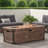56-Inch Gas Fire Table - Outdoor Concrete Rectangular, 50,000 , Rustic Brown Wood-Like Distinction, Lightweight Made For Patio Wood Appearance,