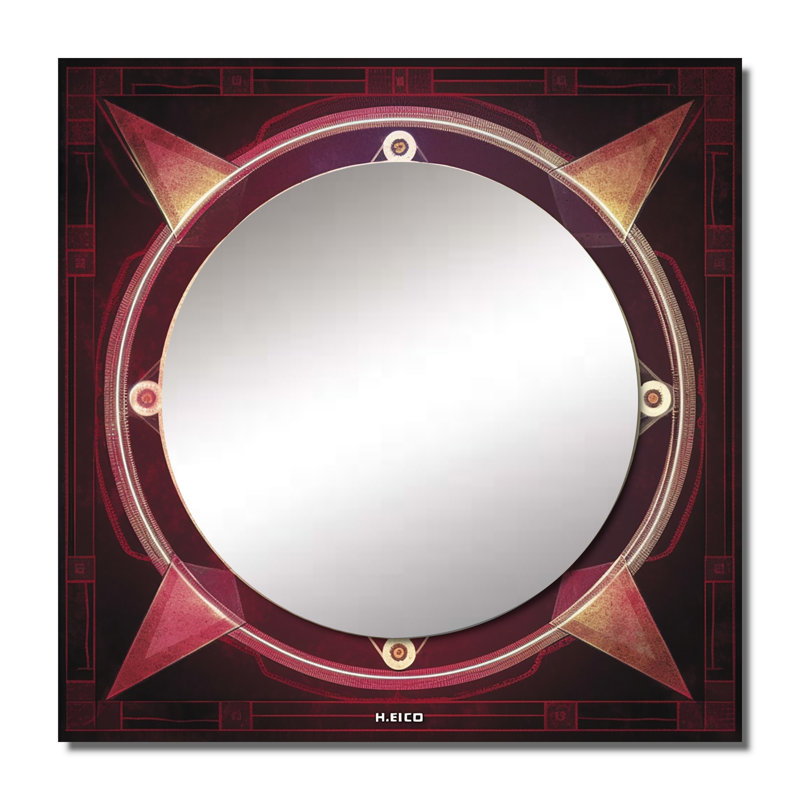 Ismaeel - miroir carré géométrique moderne pour décoration murale, 23 po x 23 po