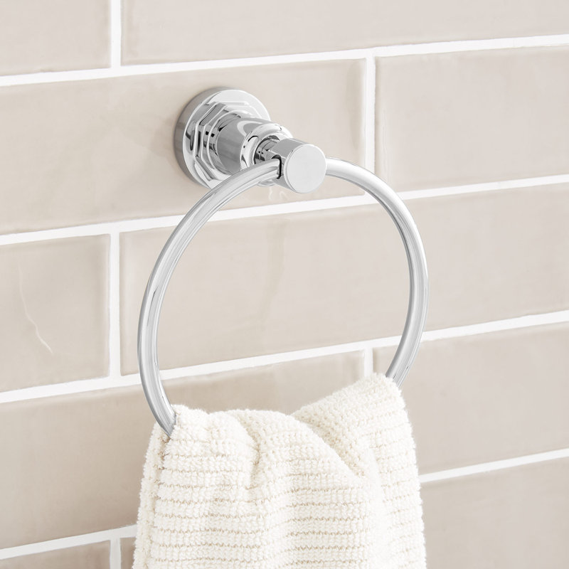 Greyfield 6-1/2" Wall Mounted Towel Ring, Chrome