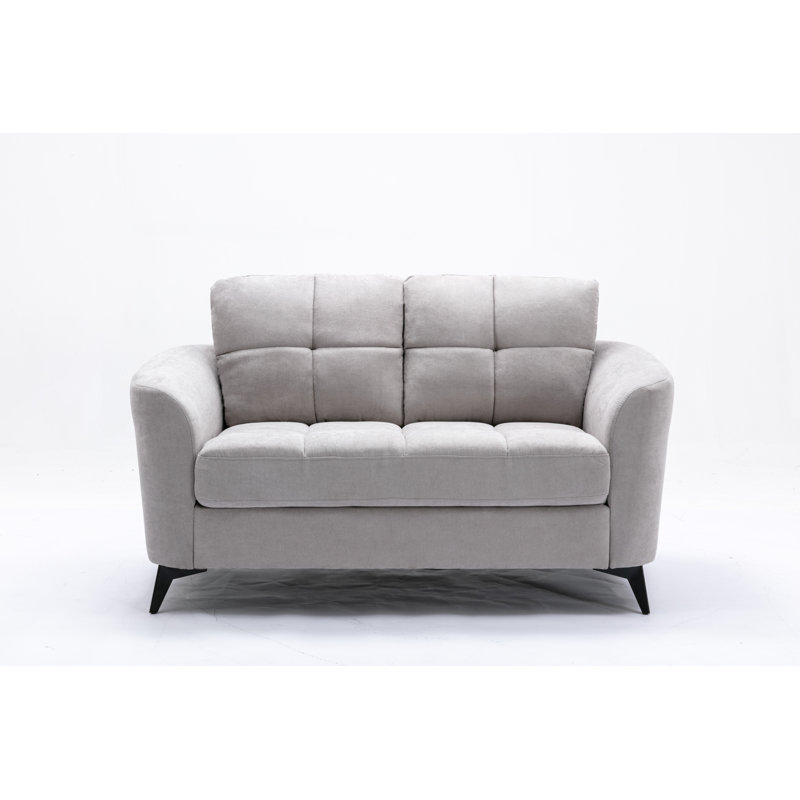 Callie 60'' Upholstered Loveseat, Light Gray