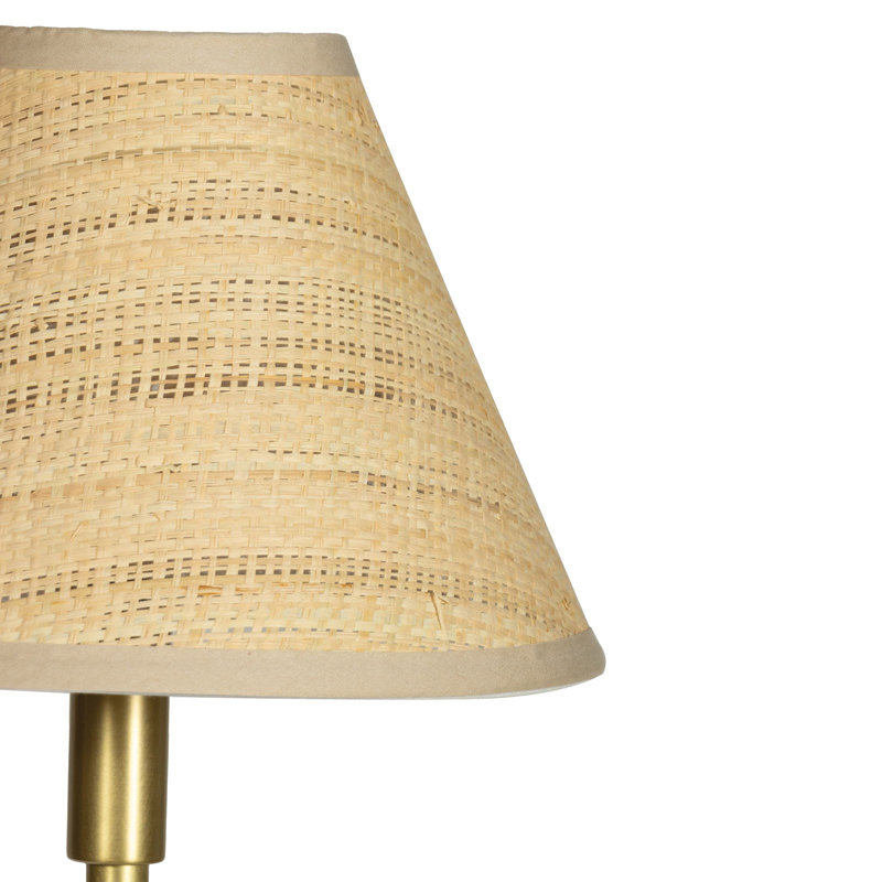 Polly Buffet Table Lamp, Brown, Natural Brass