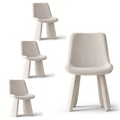 Hennigan Upholstered Dining Chairs with Sculptural Base