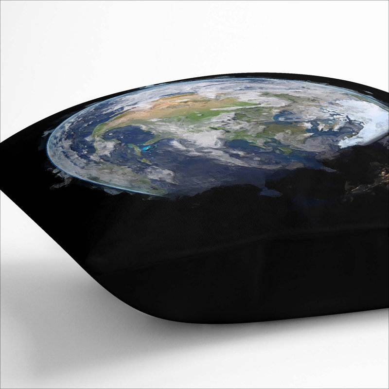 Square Throw Cushion, Black, 55cm H x 55cm W x 20cm D