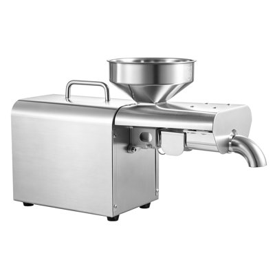 Oil Press Machine, 8.27 LBS/H Capacity, 750W Oil Extractor Machine, Automatic Electric Oil Maker for Home Commercial Use, 122℉–572℉ Hot Pressing for Peanuts Sesames Soybeans Almonds