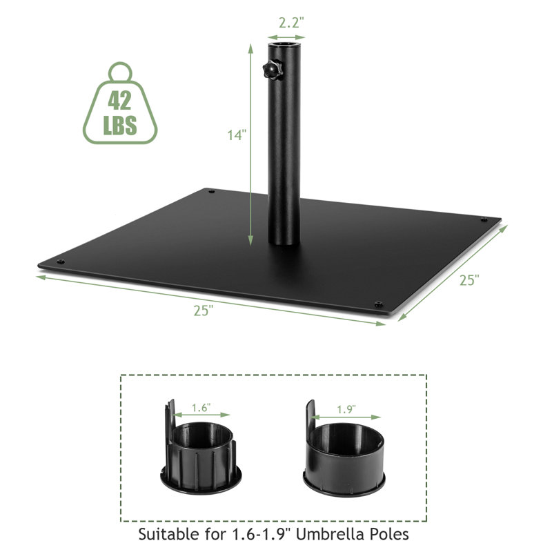Sesto Plastic and Steel Umbrella Base