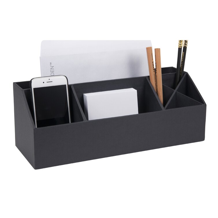 Wayfair Basics Bontrager 6-Piece Desk Organizer Set Wayfair Basics Color: Black