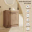 Meuble-lavabo autoportant simple 30,03 po avec plateau en céramique Avikrit-497875195