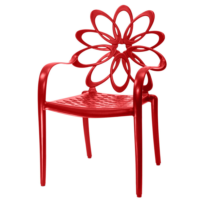 Lotus Café Chair - Stacking, Ruby
