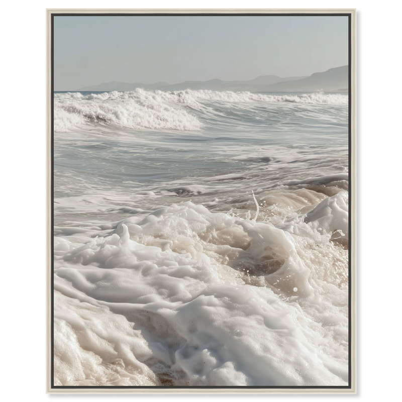 Clouded Shores Canvas Landscape & Nature Print by Oliver Gal, Black Frame, 16 x 20, 25"H x 31"W, Silver Floater Frame