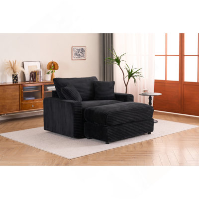 Canapé-lit simple avec repose-pieds amovible, fauteuil-lit confortable, canapé-lit moderne et de haute qualité pour salon, chambre à coucher, petit appartement