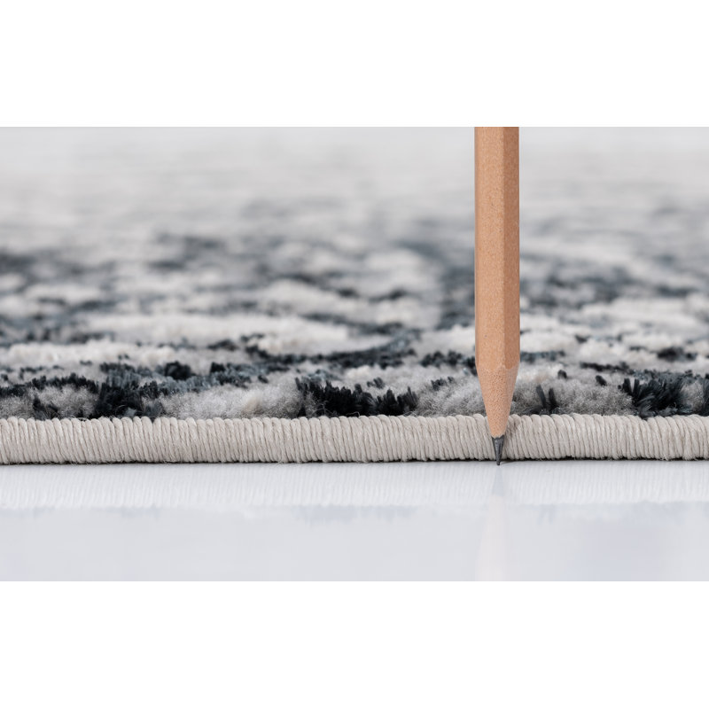 Tapis gris anthracite Aailiyah, Rectangle 7 pi 9 po x 9 pi 9 po