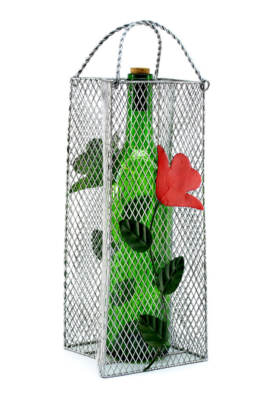 Tabletop Wine Bottle Rack in Silver