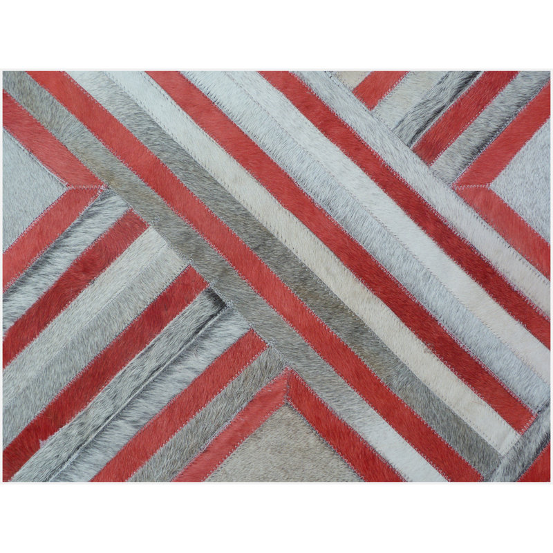 Natural Hide Cowhide Geometric Area Rug