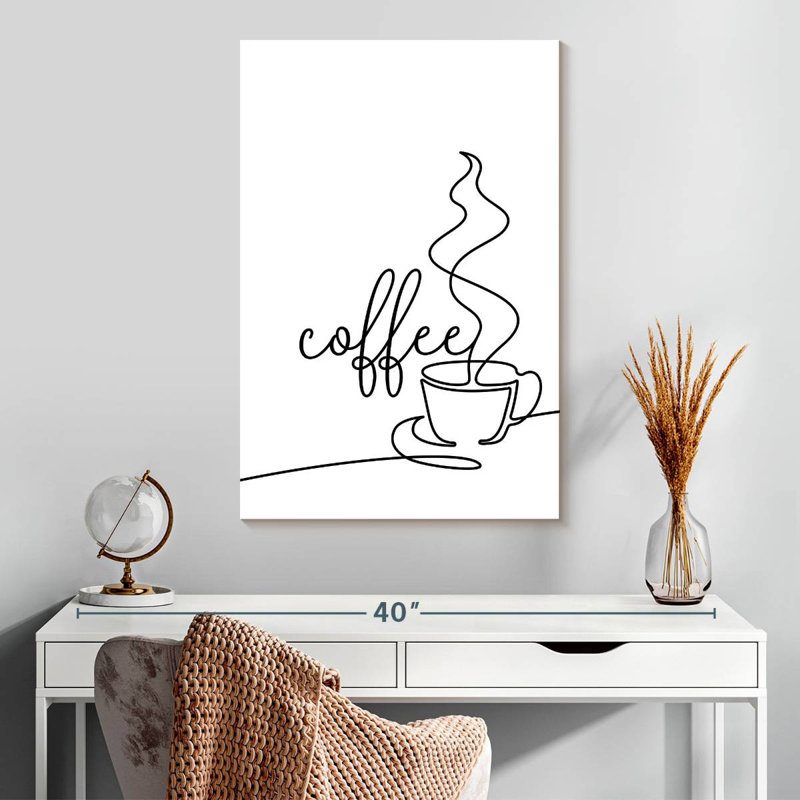 Coffee Cup Typography, 30" H x 20" W
