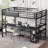 Bunk Bed With Desk And Shelves, Multiple Placement, With LED And USB-726402291