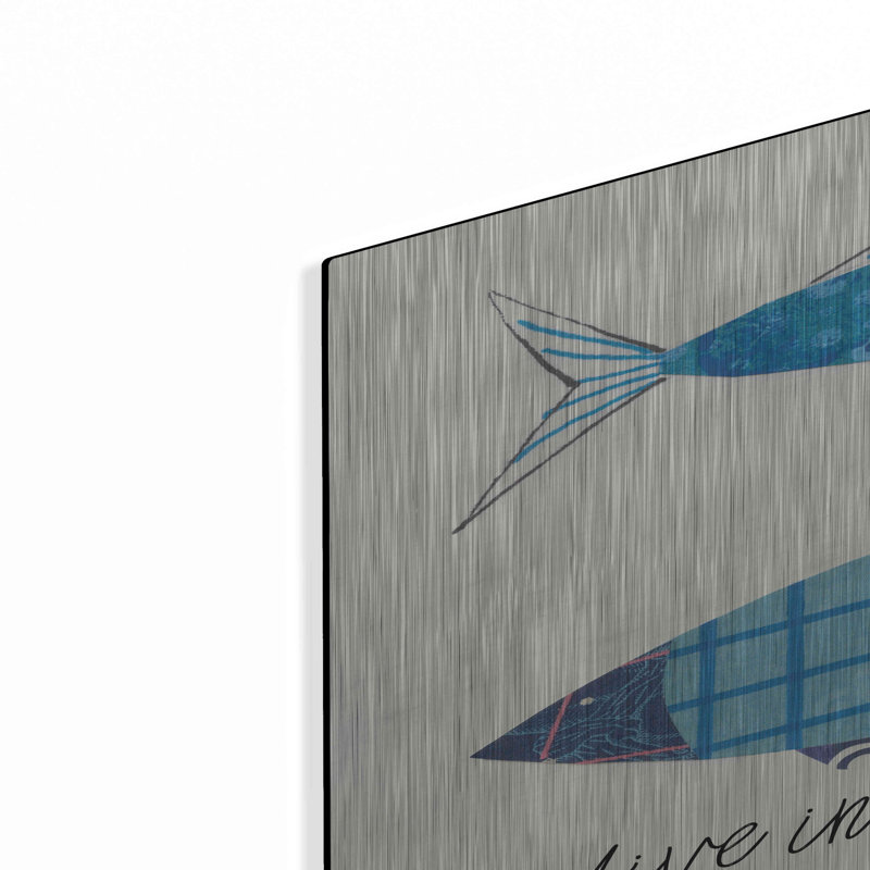 Beachcrest Home ™ «Go With the Flow III Dive In» par Courtney Prahl, art mural en métal, H 36 po x l 24 po