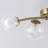 4 - Light Dimmable Linear Glass Globe Semi Flush Mount