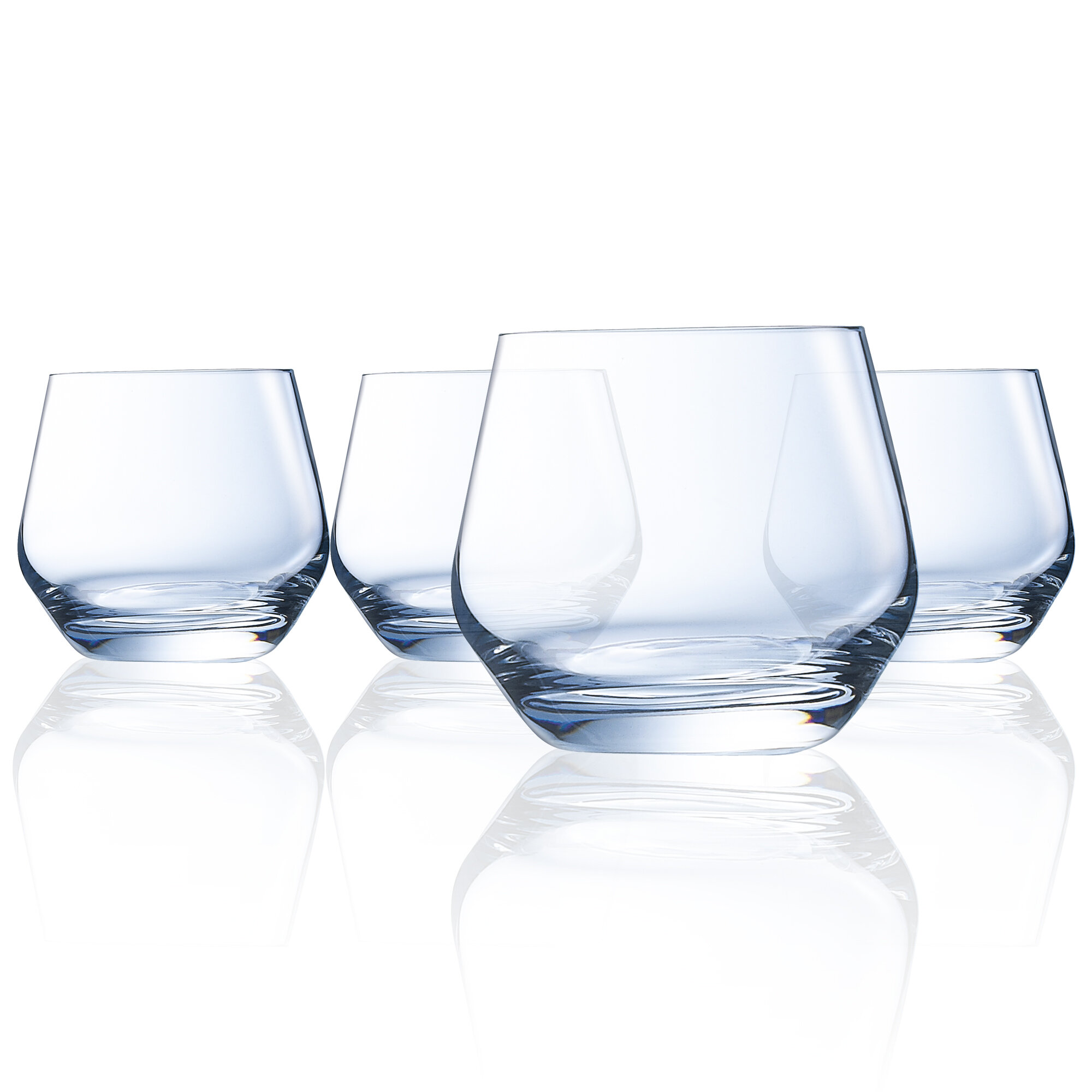 JoyJolt Gwen 4-pc. Crystal Highball Drinking Glass Set
